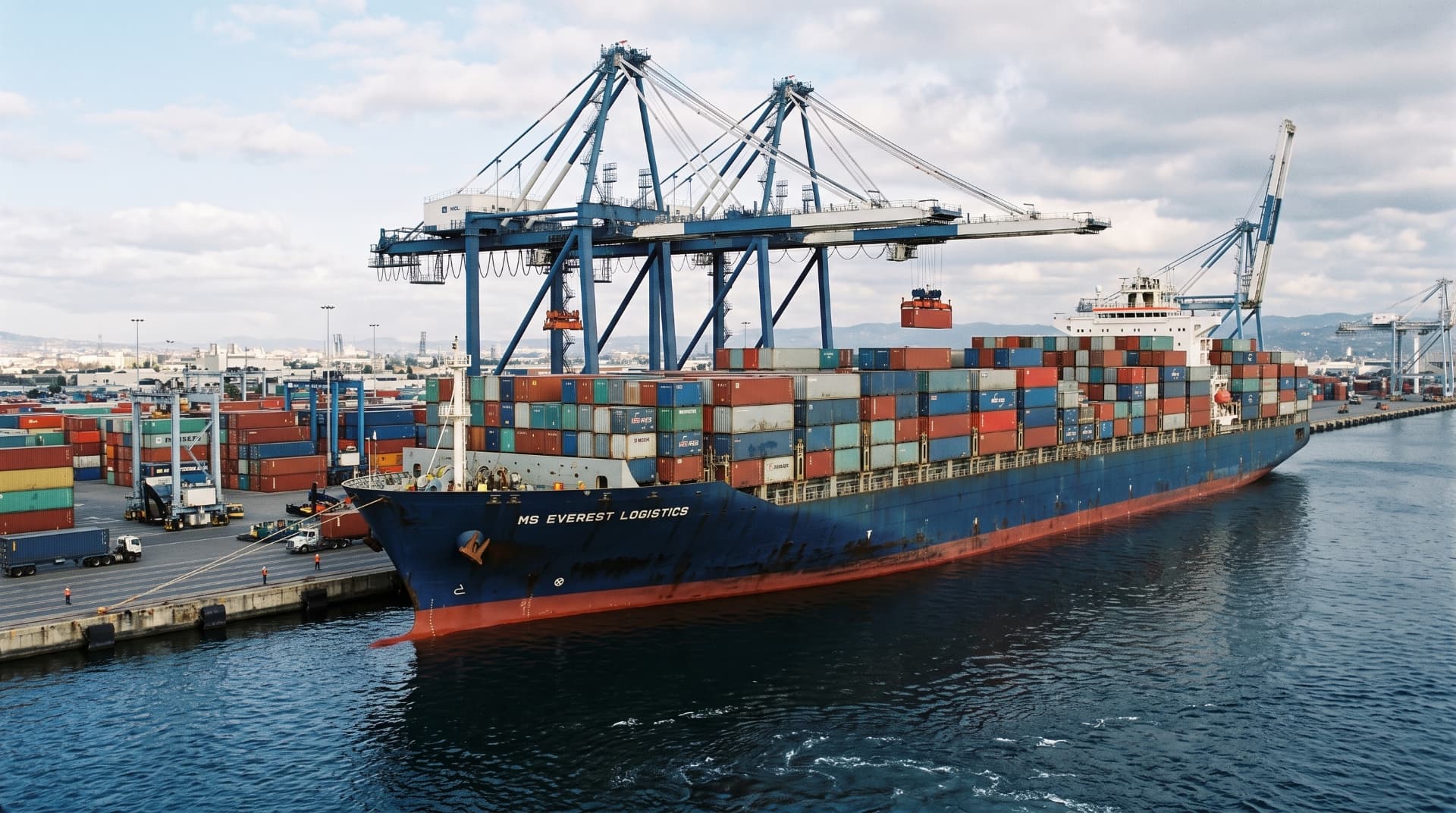 Cargo container ship representing DC Export supplier partnerships and nationwide logistics